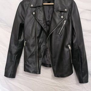 H&M - Faux leather biker jacket - Great condition!